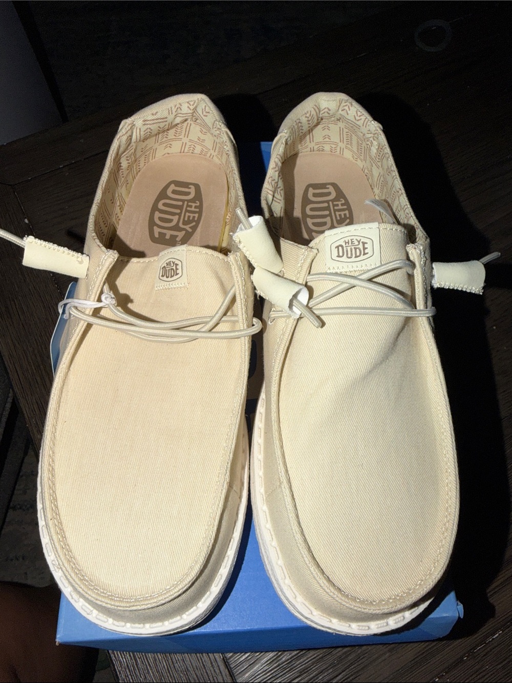 Hey Dude Off-White Patterned Canvas Slip-On Shoes - Picture 3 of 6